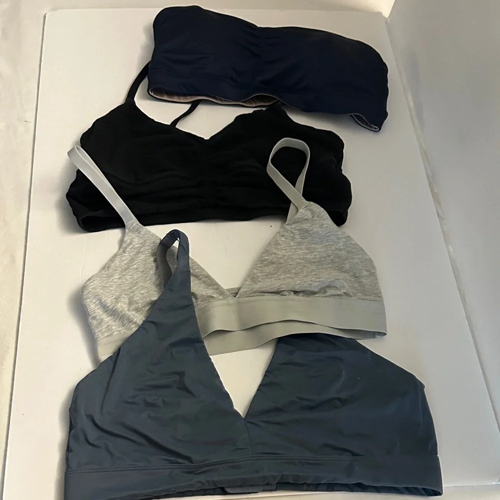 Auden Black, Gray, and Navy Bralette Bundle